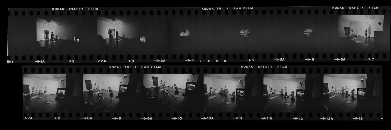 Photographic contact sheet showing different angles of Jonas’s performance