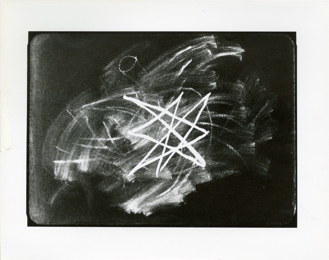 Chalk line drawing of a star