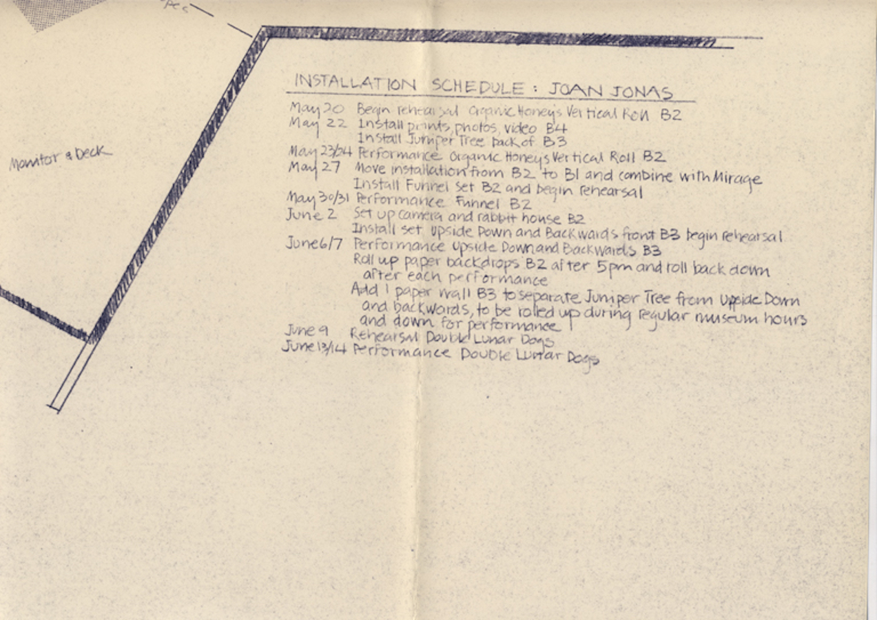 Detail of the installation schedule on the floor plan