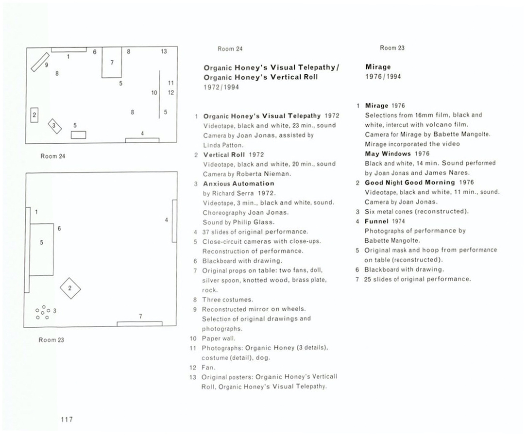 Two floor plans diagramming the layout and listing the contents of two installations