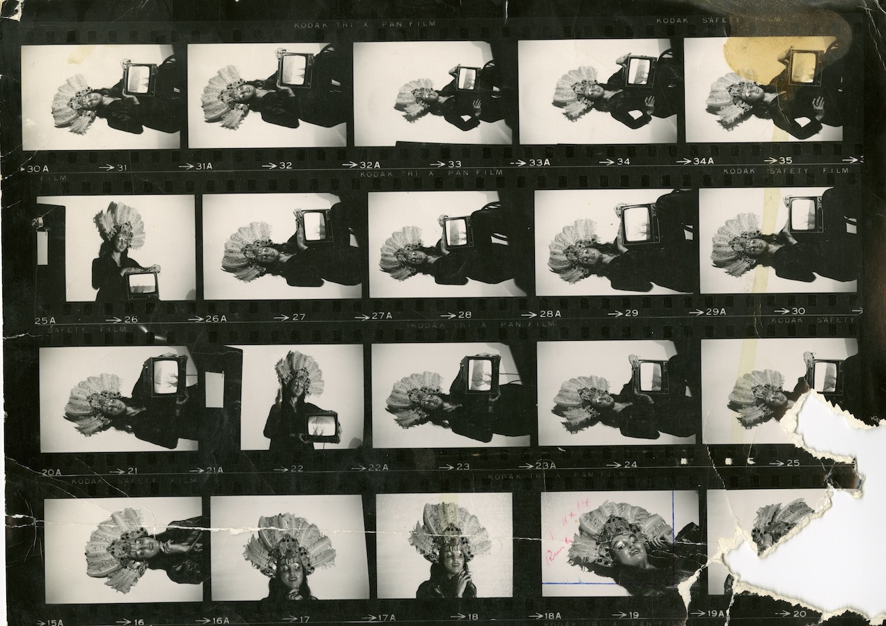 Photographic contact sheet showing different views of Jonas in Organic Honey costume