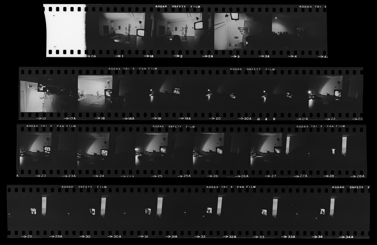 Photographic contact sheet showing different angles of Jonas’s performance