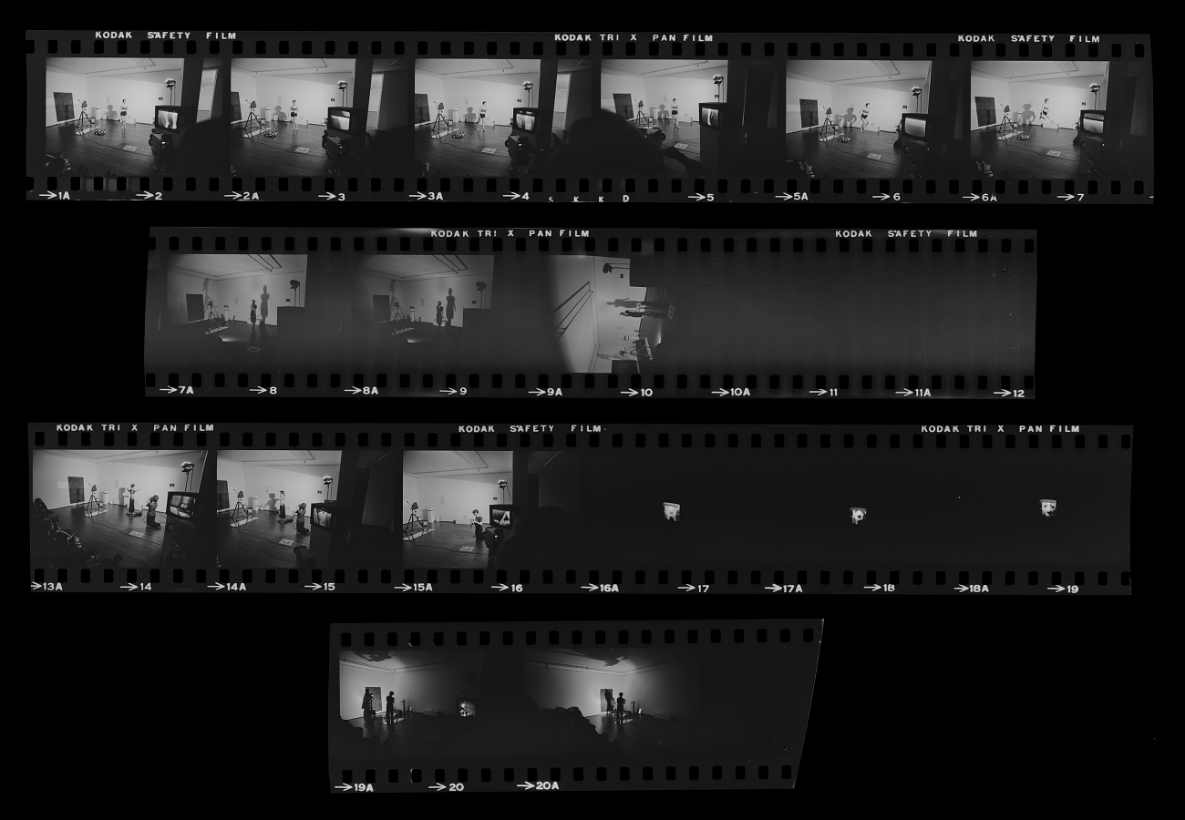 Photographic contact sheet showing different angles of Jonas’s performance